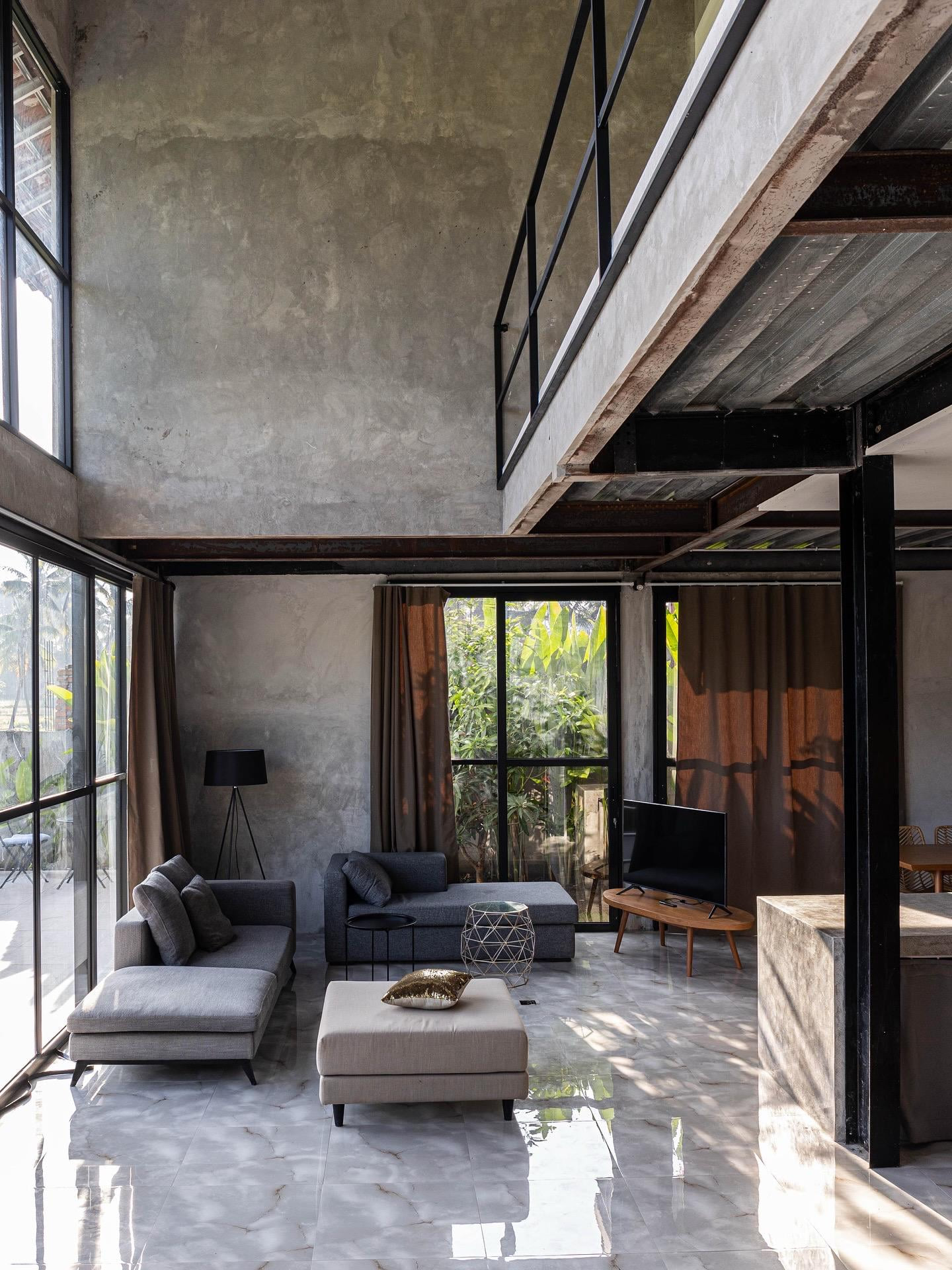 Industrial-style lofts with rice field views photo 5